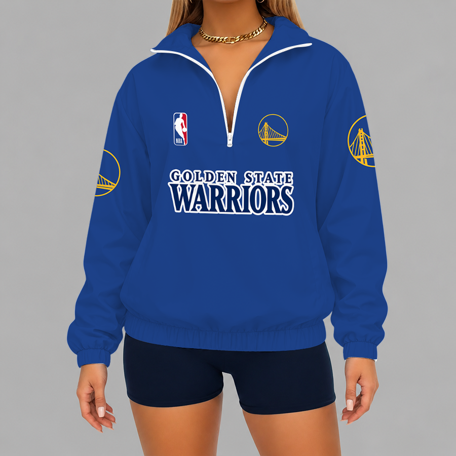 Limited Edition – Customized NBA Golden State Warriors V-Neck Zipper Sweatshirt Jacket TTH210768