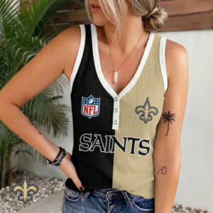 Limited Edition – Customized NFL New Orleans Saints Women’s V-Neck Tank Top TTH210797