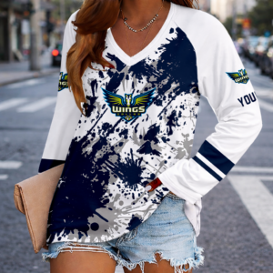 Limited Edition – Customized WNBA Dallas Wings V-Neck Long Sleeved Shirt TTH210776