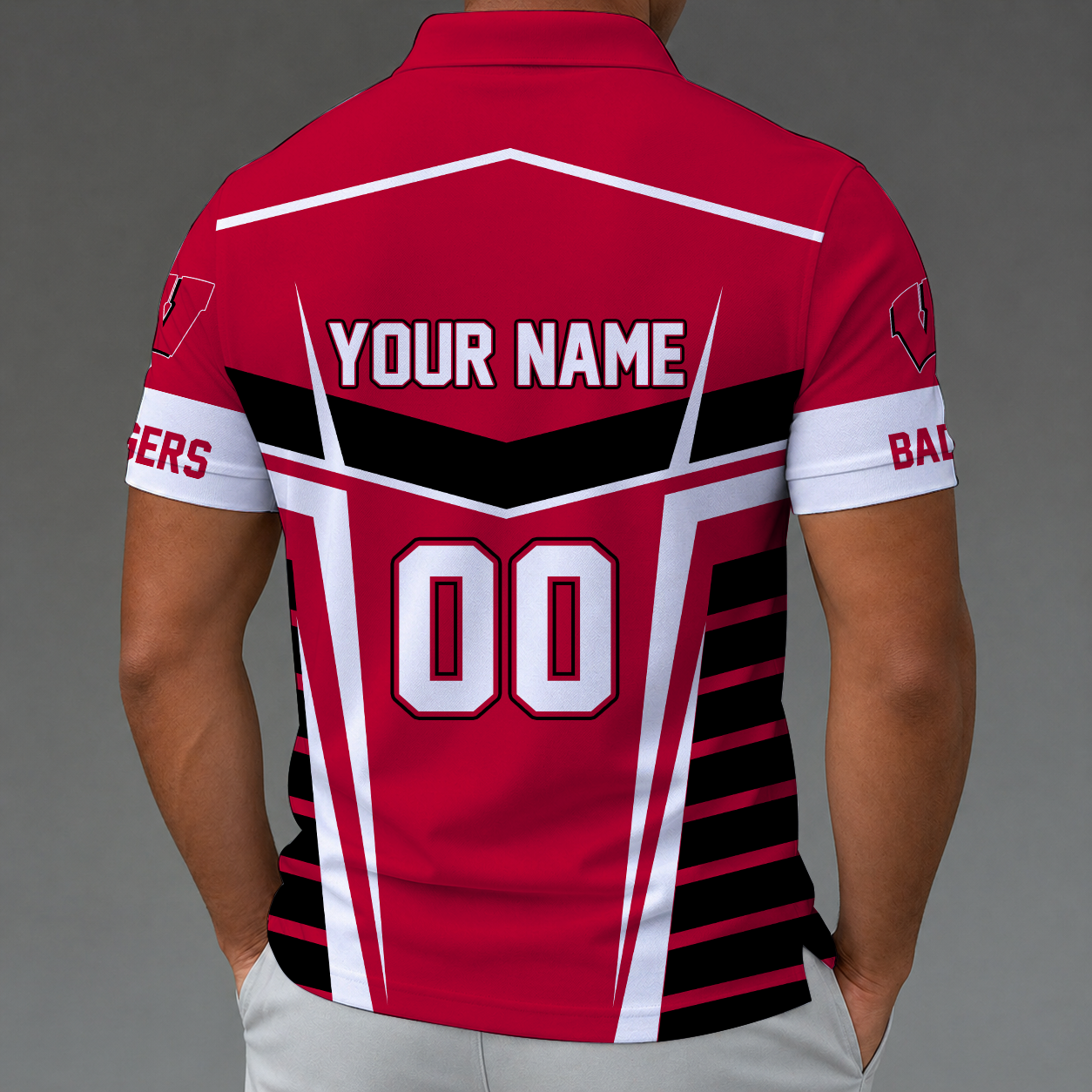 Limited Edition – Customized NCAA Wisconsin Badgers Strappy Polo Shirt TTH210760 - Image 2
