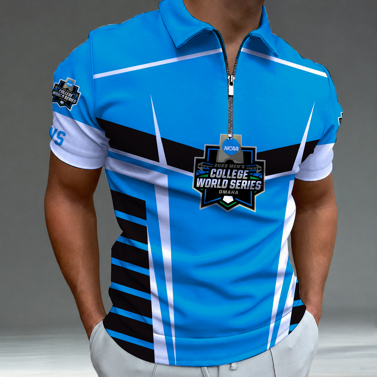 Limited Edition – Customized NCAA College World Series Zipper Polo Shirt TTH210784
