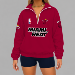 Limited Edition – Customized NBA Miami Heat V-Neck Zipper Sweatshirt Jacket TTH210768