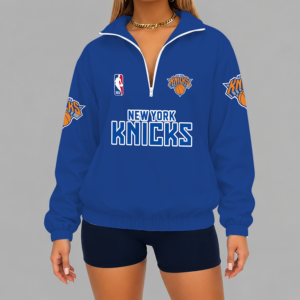 Limited Edition – Customized NBA New York Knicks V-Neck Zipper Sweatshirt Jacket TTH210768