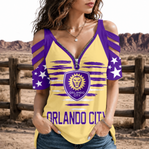 Limited Edition – Customized MLS Orlando City Sc Strappy Cold-Shoulder Top TTH210747