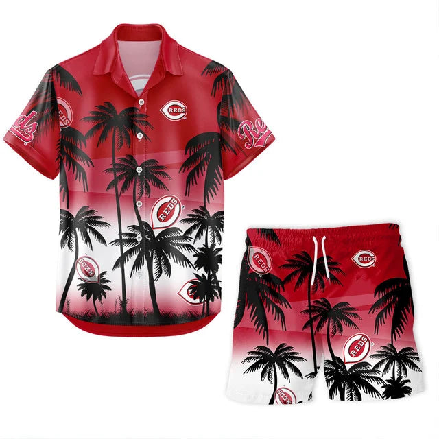 Limited Edition – Customized MLB Cincinnati Reds Unisex Hawaiian Shirt & Shorts Set TTH2107105 - Image 2