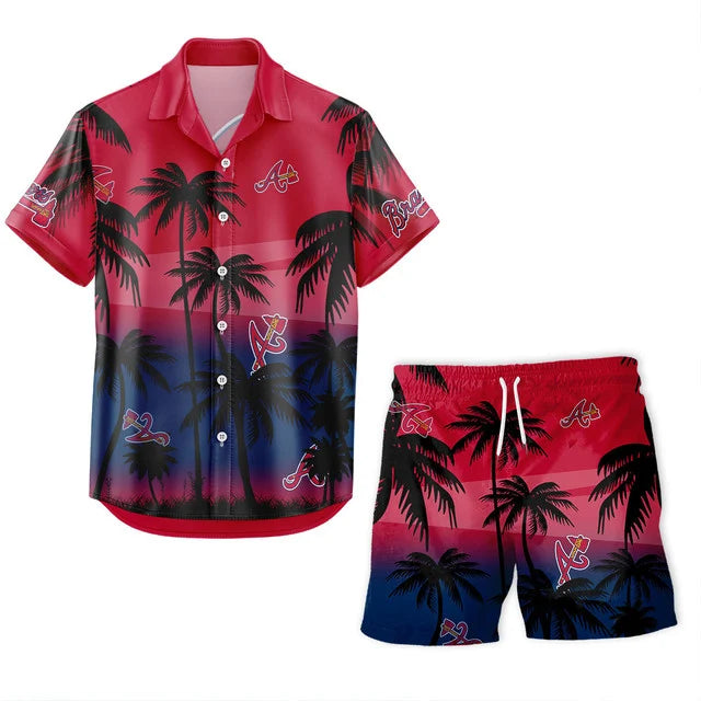 Limited Edition – Customized MLB Atlanta Braves Unisex Hawaiian Shirt & Shorts Set TTH2107105 - Image 2