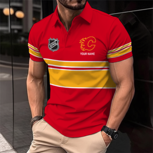 Limited Edition – Customized NHL Calgary Flames Polo Shirt TTH2107104