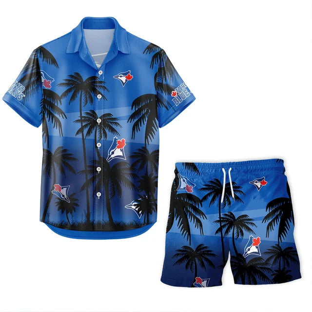 Limited Edition – Customized MLB Toronto Blue Jays Unisex Hawaiian Shirt & Shorts Set TTH2107105 - Image 2
