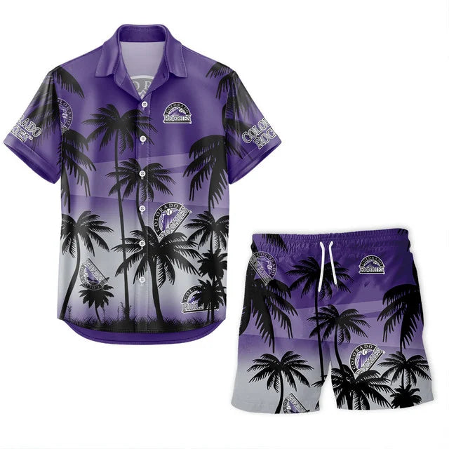 Limited Edition – Customized MLB Colorado Rockies Unisex Hawaiian Shirt & Shorts Set TTH2107105 - Image 2