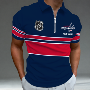 Limited Edition – Customized NHL Washington Capitals Zipper Polo Shirt TTH2107103