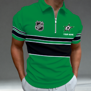 Limited Edition – Customized NHL Dallas Stars Zipper Polo Shirt TTH2107103