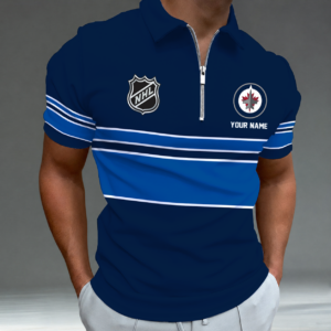 Limited Edition – Customized NHL Winnipeg Jets Zipper Polo Shirt TTH2107103