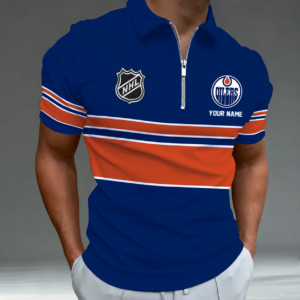 Limited Edition – Customized NHL Edmonton Oilers Zipper Polo Shirt TTH2107103