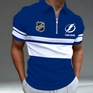 Limited Edition – Customized NHL Tampa Bay Lightning Zipper Polo Shirt TTH2107103
