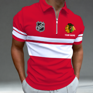 Limited Edition – Customized NHL Chicago Khakihawks Zipper Polo Shirt TTH2107103