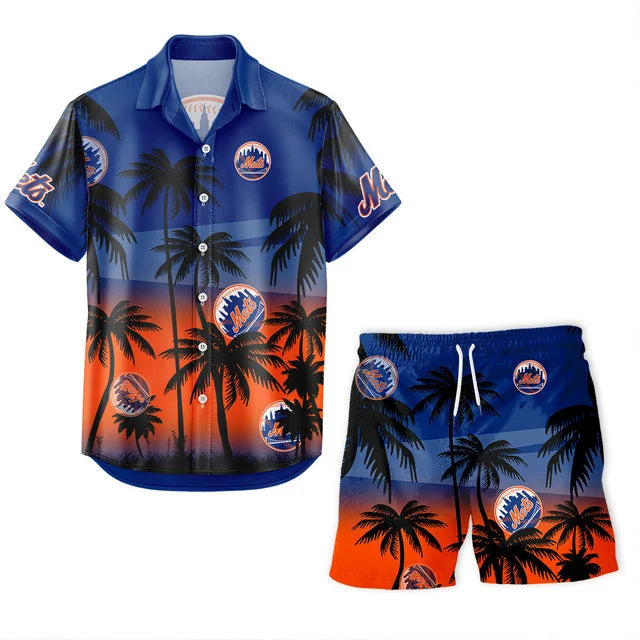 Limited Edition – Customized MLB New York Mets Unisex Hawaiian Shirt & Shorts Set TTH2107105 - Image 2