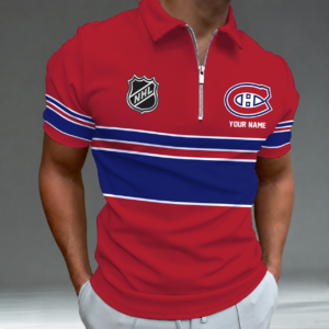 Limited Edition – Customized NHL Montreal Canadiens Zipper Polo Shirt TTH2107103