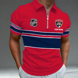 Limited Edition – Customized NHL Florida Panthers Zipper Polo Shirt TTH2107103
