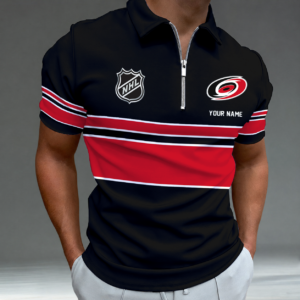 Limited Edition – Customized NHL Carolina Hurricanes Zipper Polo Shirt TTH2107103