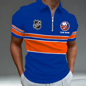 Limited Edition – Customized NHL New York Islanders Zipper Polo Shirt TTH2107103