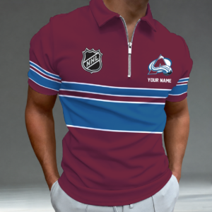 Limited Edition – Customized NHL Colorado Avalanche Zipper Polo Shirt TTH2107103