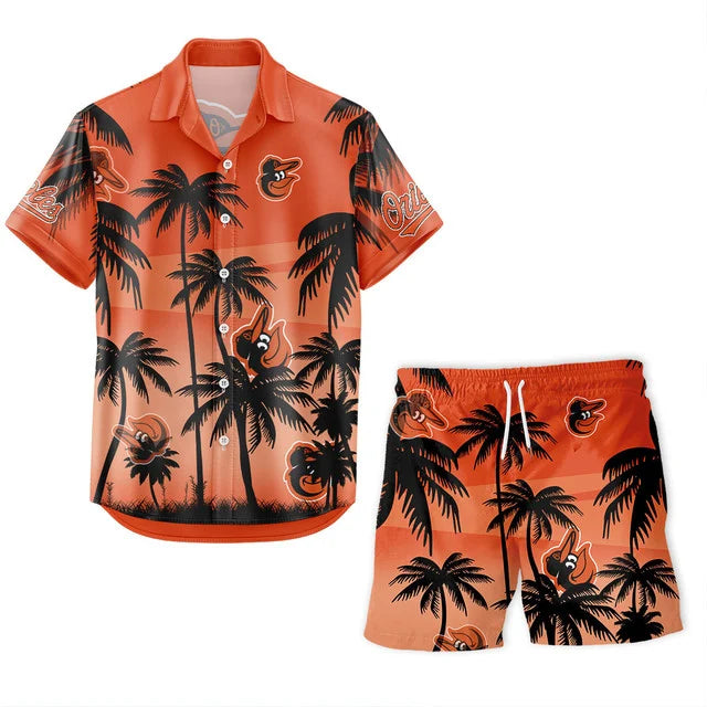 Limited Edition – Customized MLB Baltimore Orioles Unisex Hawaiian Shirt & Shorts Set TTH2107105 - Image 2