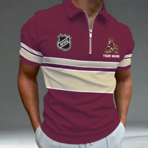 Limited Edition – Customized NHL Arizona Coyotes Zipper Polo Shirt TTH2107103