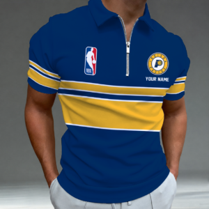 Limited Edition – Customized NBA Indiana Pacers Zip Polo Shirt TTH2107111