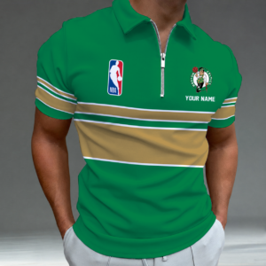 Limited Edition – Customized NBA Boston Celtics Zip Polo Shirt TTH2107111