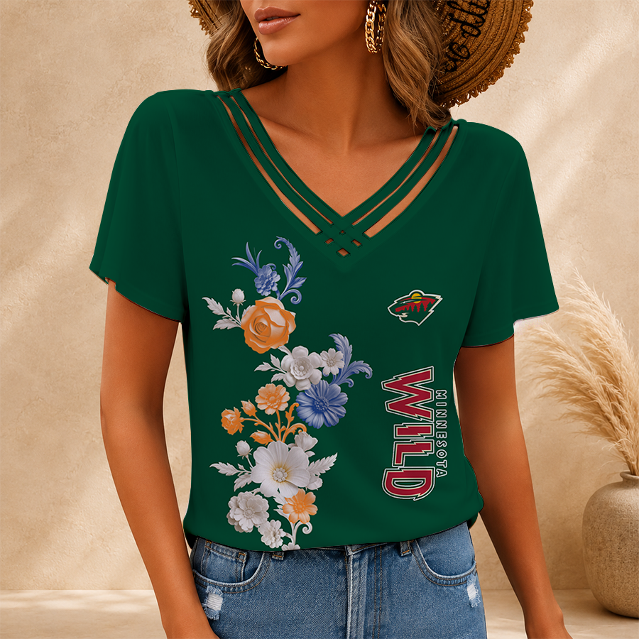 Limited Edition – Customized NHL Minnesota Wild V-Neck Shirt TTH2107113