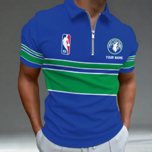 Limited Edition – Customized NBA Minnesota Timberwolves Zip Polo Shirt TTH2107111