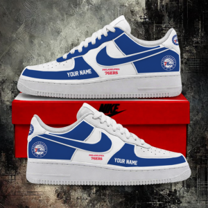 Limited Edition – Customized NBA Philadelphia 76Ers Af1 Shoes TTH2107109
