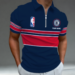 Limited Edition – Customized NBA Los Angeles Clippers Zip Polo Shirt TTH2107111