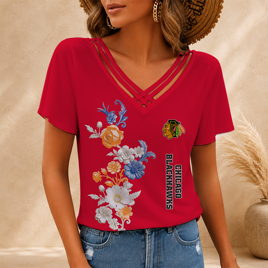 Limited Edition – Customized NHL Chicago Blackhawks V-Neck Shirt TTH2107113