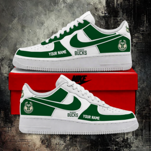 Limited Edition – Customized NBA Milwaukee Bucks Af1 Shoes TTH2107109