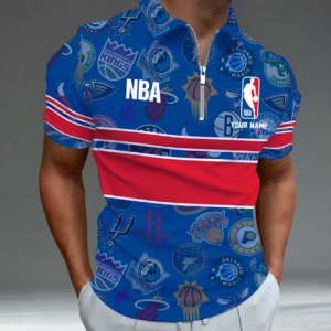 Limited Edition – Customized NBA All Teams Zip Polo Shirt TTH2107111