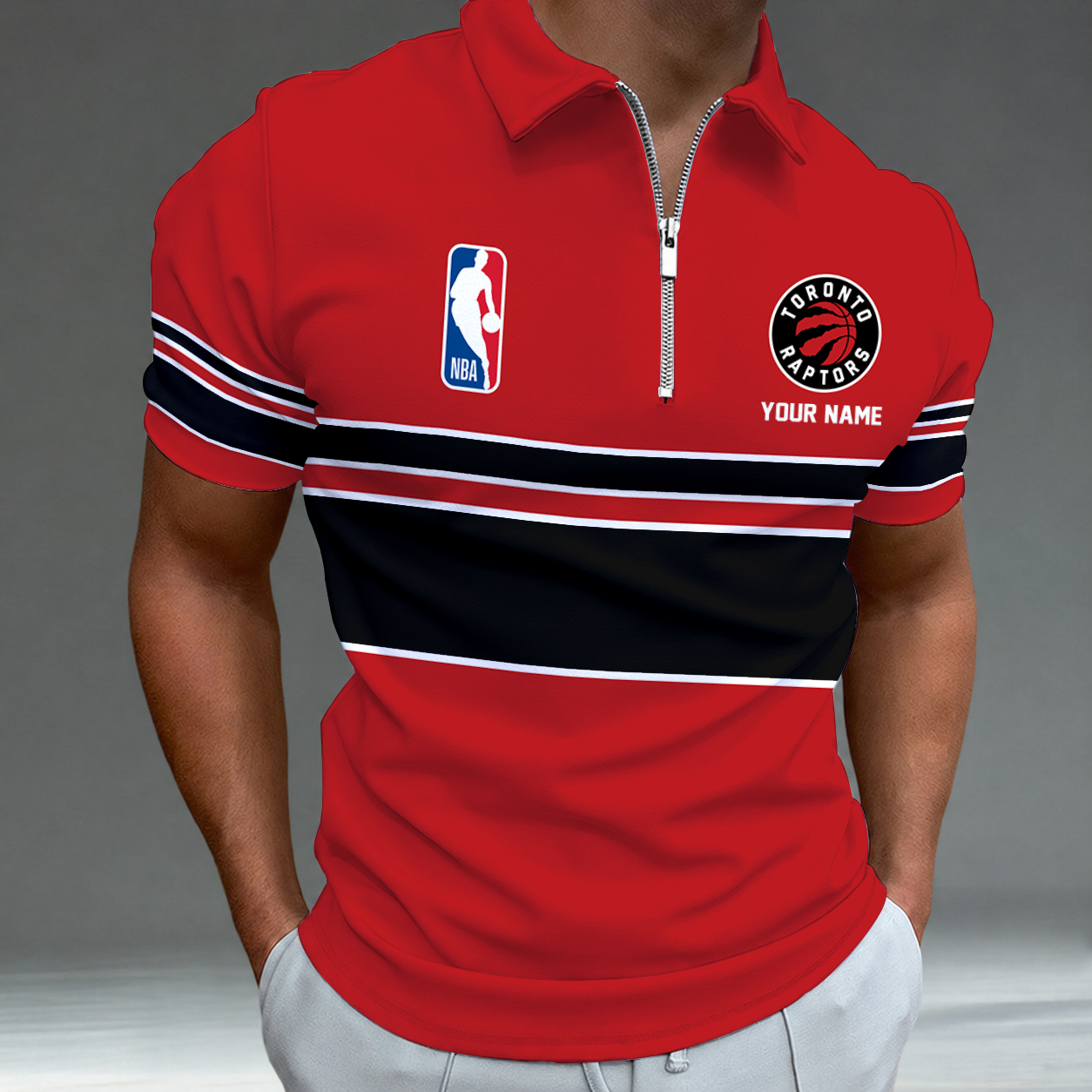 Limited Edition – Customized NBA Toronto Raptors Zip Polo Shirt TTH2107111