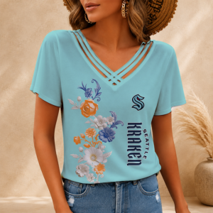 Limited Edition – Customized NHL Seattle Kraken V-Neck Shirt TTH2107113