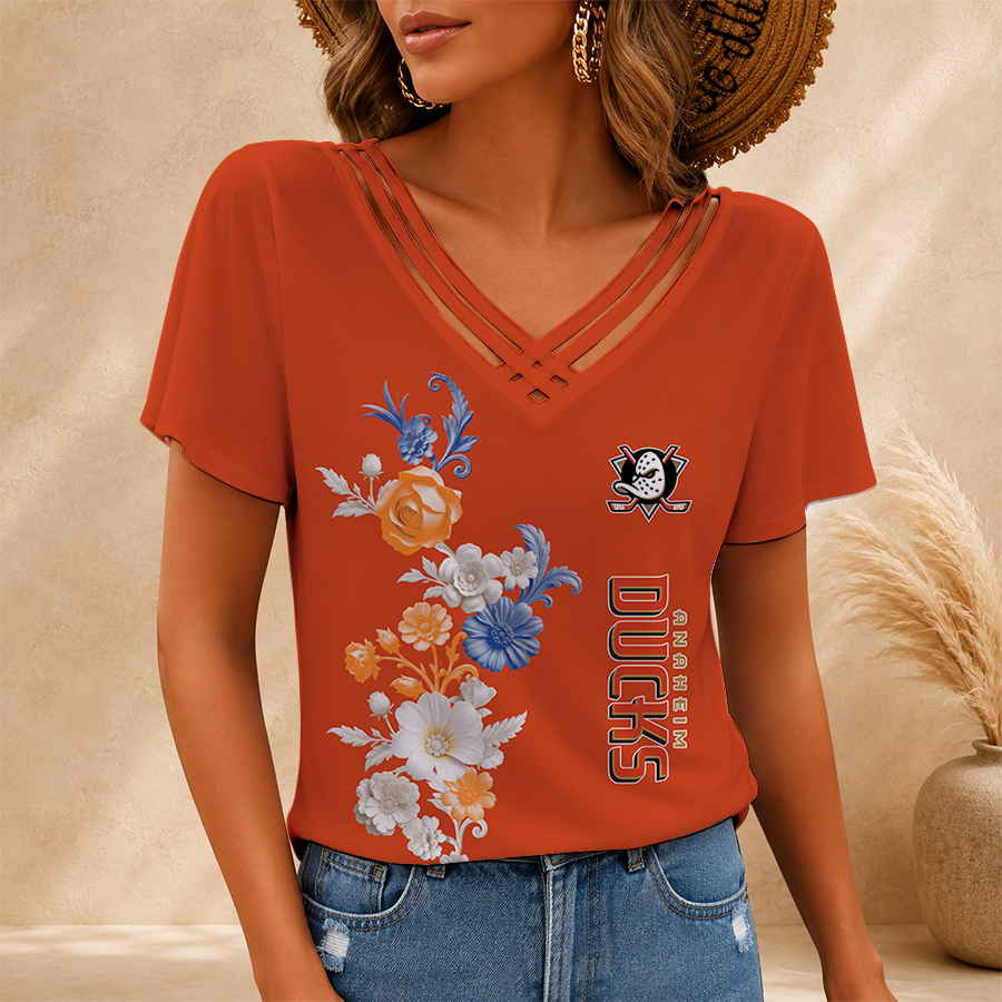 Limited Edition – Customized NHL Anaheim Ducks V-Neck Shirt TTH2107113