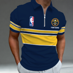 Limited Edition – Customized NBA Denver Nuggets Zip Polo Shirt TTH2107111
