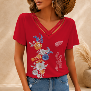 Limited Edition – Customized NHL Detroit Red Wings V-Neck Shirt TTH2107113