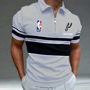 Limited Edition – Customized NBA San Antonio Spurs Zip Polo Shirt TTH2107111
