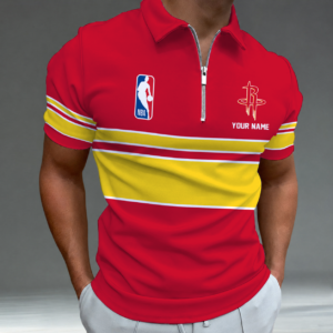Limited Edition – Customized NBA Houston Rockets Zip Polo Shirt TTH2107111