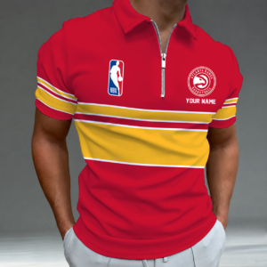 Limited Edition – Customized NBA Atlanta Hawks Zip Polo Shirt TTH2107111