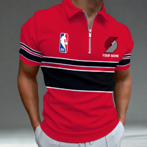 Limited Edition – Customized NBA Portland Trail Blazers Zip Polo Shirt TTH2107111