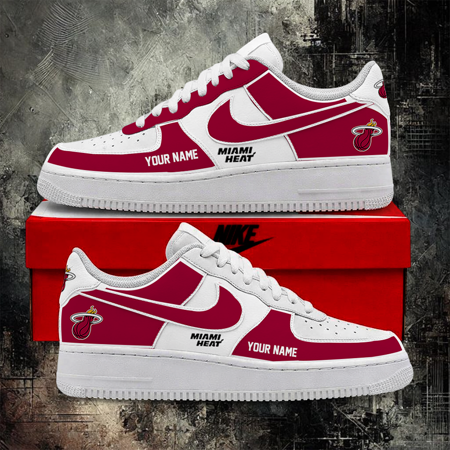 Limited Edition – Customized NBA Miami Heat Af1 Shoes TTH2107109