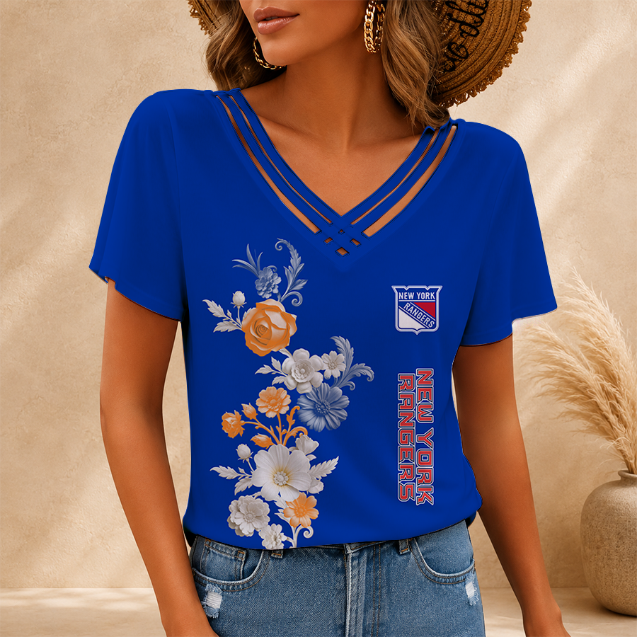 Limited Edition – Customized NHL New York Rangers V-Neck Shirt TTH2107113