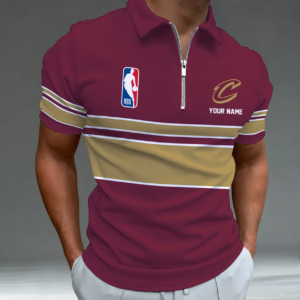 Limited Edition – Customized NBA Cleveland Cavaliers Zip Polo Shirt TTH2107111