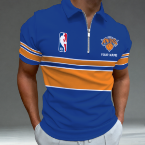 Limited Edition – Customized NBA New York Knicks Zip Polo Shirt TTH2107111