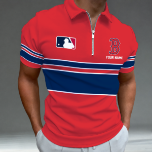 Limited Edition – Customized MLB Boston Red Sox Zip Polo Shirt TTH2107116